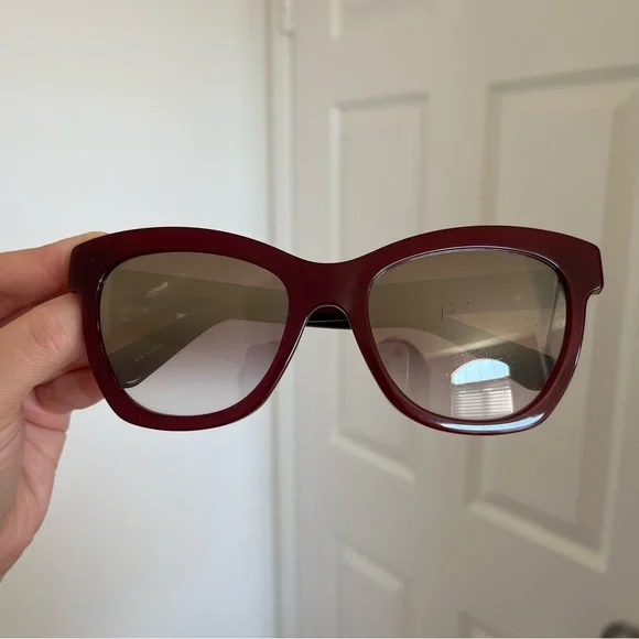 Kate Spade Burgundy Cat Eye Sunglasses - Picture 8 of 8